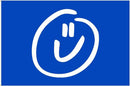 12x18 ft Performance Smiley Royal Blue Flag - The Flag Lady
