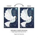 12x18 in Peace on Earth Dove Burlap Garden Flag - The Flag Lady