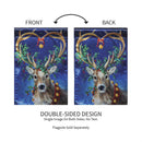 12x18 in Santa's Reindeer Lustre Garden Flag - The Flag Lady