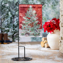 12x18 in Woodland Animal Christmas Tree Lustre Garden Flag - The Flag Lady