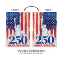 250th Anniversary America The Beautiful Moire Garden Flag - The Flag Lady