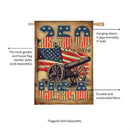 250th Anniversary Cannons Burlap House Flag - The Flag Lady
