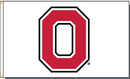 2.5x4 ft Outline "O" on White Flag - The Flag Lady
