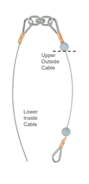 35 ft Internal Halyard Wire Cable Assembly - The Flag Lady