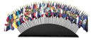 4x6 inch International Flag on Black Staff w/ Gold Spear - The Flag Lady