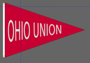 5x40 in Scarlet Ohio Union Pennant - The Flag Lady