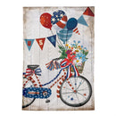 American Classic Bicycle Moire Garden Flag - The Flag Lady
