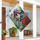 Americana Songbirds Garden Suede House Flag - The Flag Lady