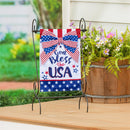 Bless The USA Bow Applique Garden Flag - The Flag Lady