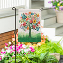 Blooming Tree of Life Burlap Garden Flag - The Flag Lady