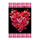 Butterfly Heart Applique Garden Flag - The Flag Lady