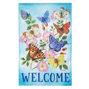 Butterfly's Fly Together Burlap House Flag - The Flag Lady