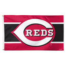 Cincinnati Reds WinCraft 3' x 5' Horizontal Stripe Deluxe Single - Sided Flag - The Flag Lady