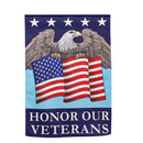 Honor Our Veterans Suede Garden Flag - The Flag Lady