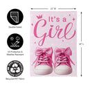It's a Girl Pink Suede Garden Flag - The Flag Lady