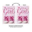 It's a Girl Pink Suede Garden Flag - The Flag Lady