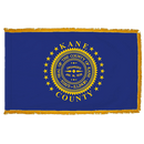 Kane County Illinois Flag - 3x5ft Indoor w/Fringe - The Flag Lady