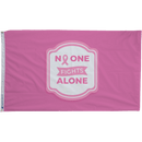 No One Fights Alone Breast Cancer Flags - The Flag Lady