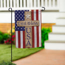Patriotic Cross Burlap Garden Flag - The Flag Lady