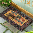 Red White & Bloom Flocked Coir Sassafras Switch Mat, "250 USA", 22"x10" - The Flag Lady
