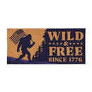 Red White & Bloom Flocked Coir Sassafras Switch Mat, "Wild & Free", 22"x10" - The Flag Lady