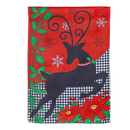 Reindeer Silhouette Suede Garden Flag - The Flag Lady