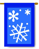 Snowflake Banner Flag 28 x 40 inch Winter - The Flag Lady