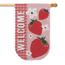 Strawberry Welcome Flags - The Flag Lady