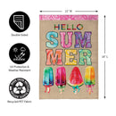 Summer Popsicle Burlap Garden Flag - The Flag Lady