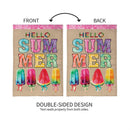 Summer Popsicle Burlap Garden Flag - The Flag Lady
