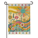 Sunny Field Burlap Garden Flag - The Flag Lady