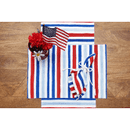 Watercolor Patriotic Stripe Napkin - The Flag Lady