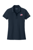 Women's USA Flag Mesh Pique Performance Polo - The Flag Lady
