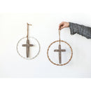 Wood and Metal Cross Wall Decor, 2 Colors - The Flag Lady