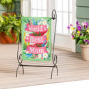 World's Best Mom Suede Garden Flag - The Flag Lady