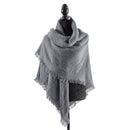 Wrapped in Love Scarf - Plaid, Grey, Blush - The Flag Lady