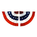 3x3 ft Nylon Pre - pleated Half Fan Bunting w/ Stars (One Pair) - The Flag Lady